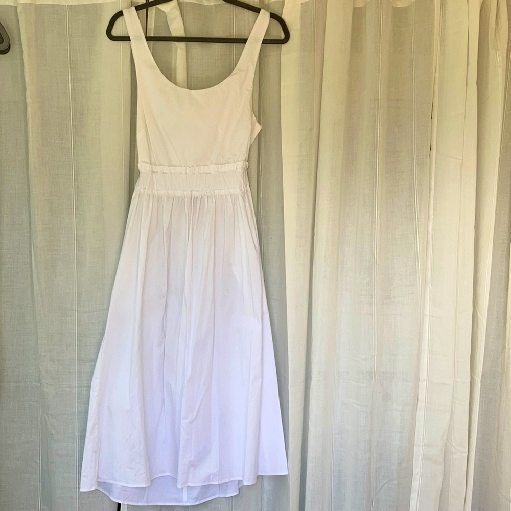 Love ady - sz M, white midi tank dress w/ tie
